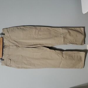 Lee Riders Pants Womens Size 16 Tan Thinner Fabric Comfy Cool Pockets